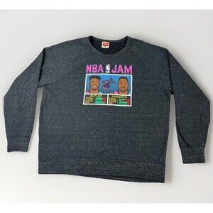 Homage NBA Jam Miami Heat Sweatshirt XL Butler Adebayo Retro Graphic Fleece
